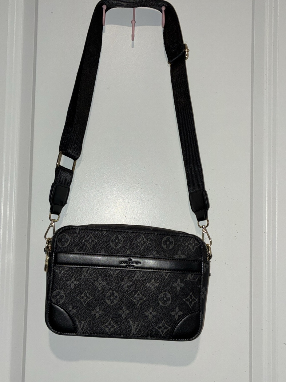 Black Monogram Crossbody Bag